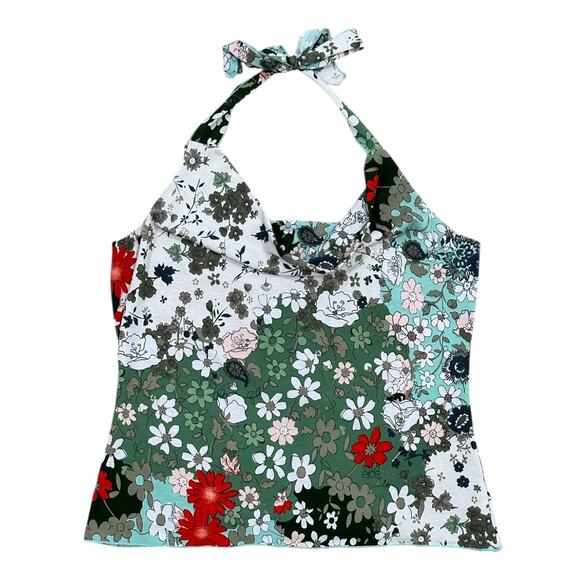Y2k Tropical Halter Top - Picture 1 of 5